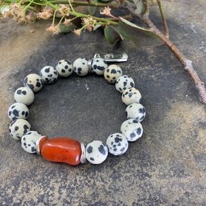 Natural Dalmatian Jasper Bracelet